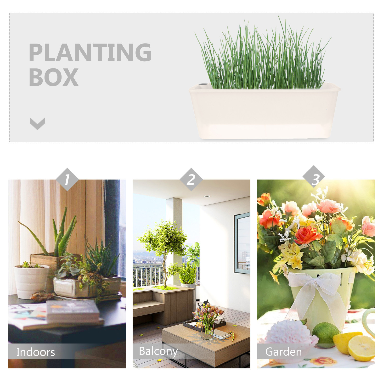 Vaso retangular para plantas,  - Self-Watering Planter avaliação e preço