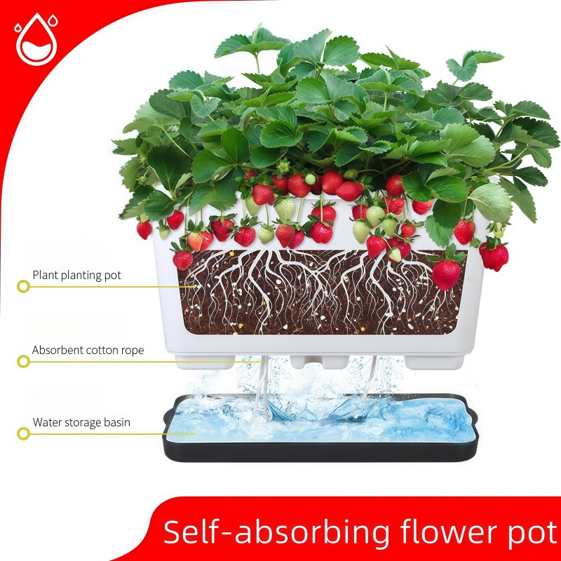 Vaso de Plástico Retangular Au - Self-Watering Planter avaliação e preço