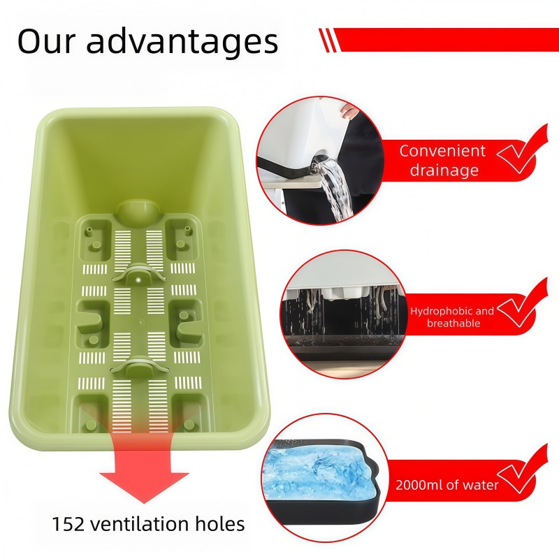Vaso de Plástico Retangular Au - Self-Watering Planter avaliação e preço